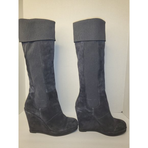 Fergie Citizen Grey Suede Tall Boot Size 8 - Picture 3 of 11